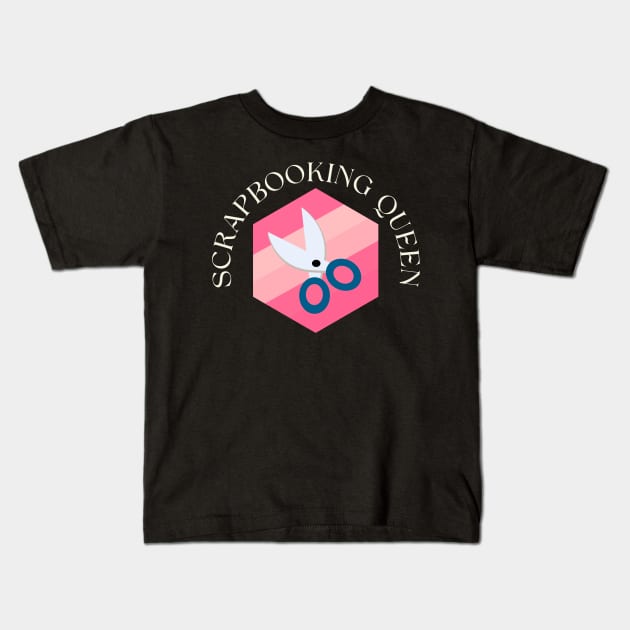 Scrapbooking Queen Kids T-Shirt by Haministic Harmony